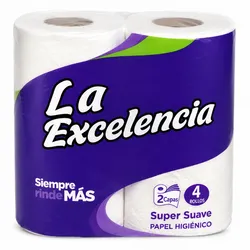 🧻✨ ¡Papel higiénico La Excelencia ! Paquete de 4 rollos .