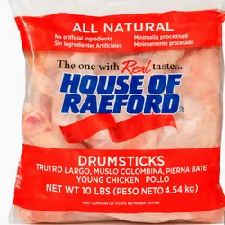 Paquetes de muslo de pollo 