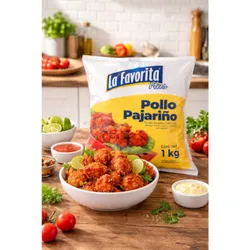 Pollo Pajareno de la marca La Favorita Plus.