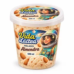 Potecitos de helados . Vida Láctea de 500 ml sabor Almendra