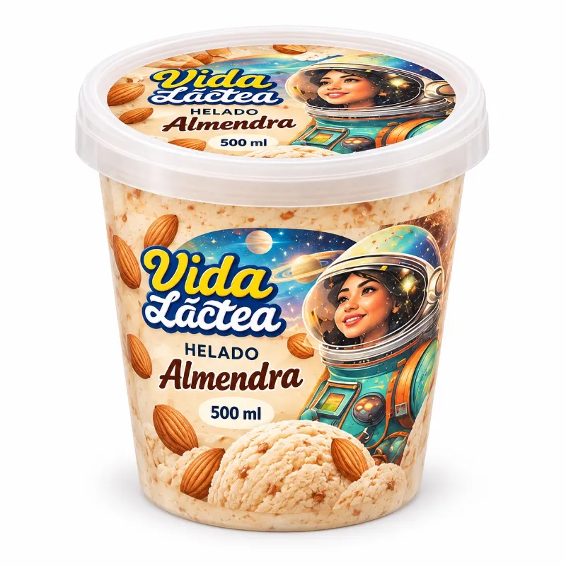 Potecitos de helados . Vida Láctea de 500 ml sabor Almendra