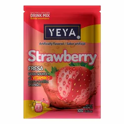 Refresco instantáneo sabor fresa YEYA (10 g)