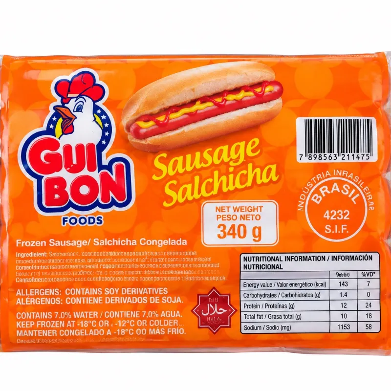 Salchichas Gul Bon, paquete de 10 unidades (340 g).