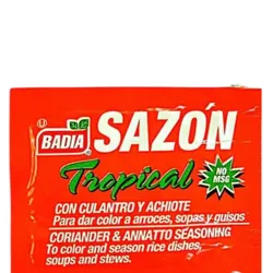 Sazón Tropical con culantro y achiote