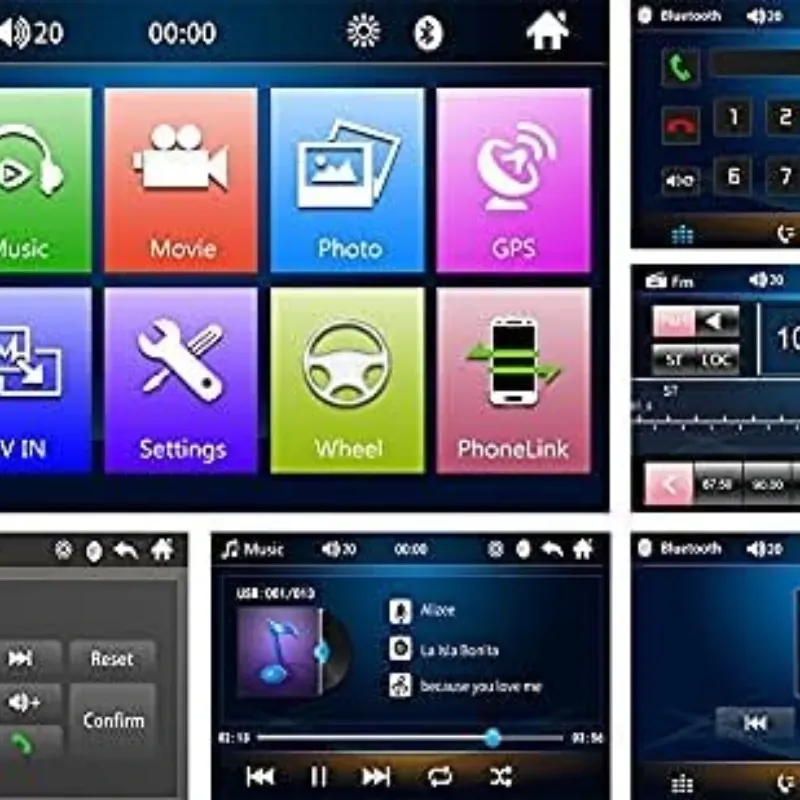 reproductora Bluetooth Estéreo para Coche 7 "Pantalla Táctil