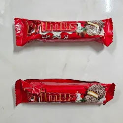 Galletas de coco rellenas cubiertas de chocolate