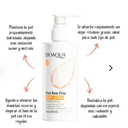 Crema corporal Hidratante con extracto de Arroz Bioaqua 250 ml