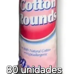 Discos de algodon. 80 unidades. Marca Coralite 