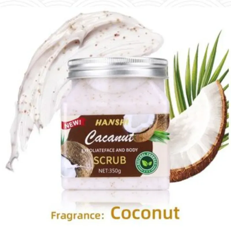 Exfoliante facial y corporal de coco HANSHI. 350 gramos 