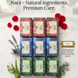 Jabón de baño Nara 125 gramos. Aloe / rosas / rosa azul