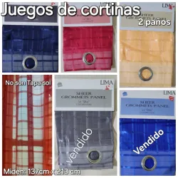 Juego de cortinas para ventana. No son tapa sol 