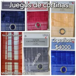 Juego de cortinas para ventana. No son tapa sol 