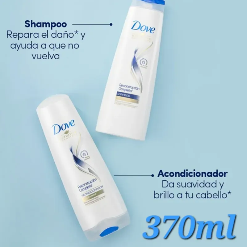 Combo Dove Reconstrucción Completa Shampoo + Acondicionador 370ml