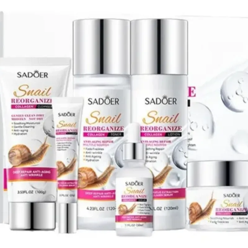 Kit Facial Baba De Caracol Y Colageno Rejuvenece Marca SADOER