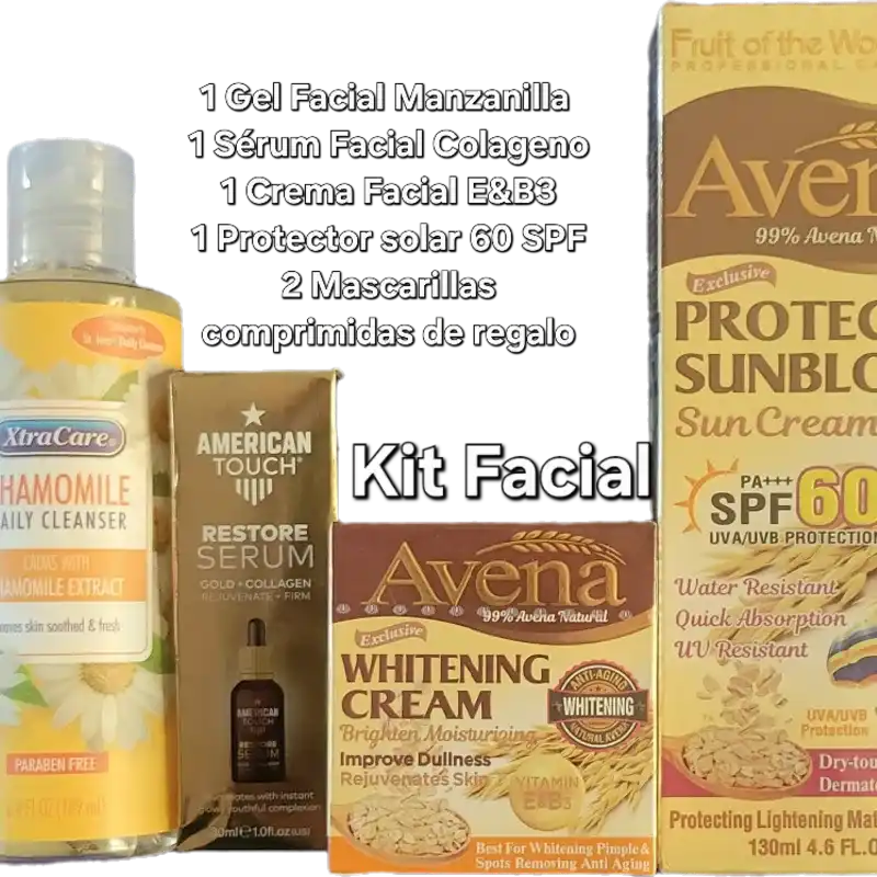 Kit Facial Hidratante con avena y colágeno 