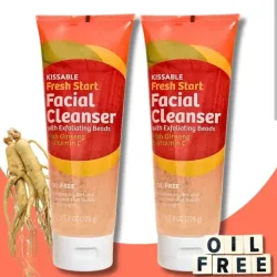 Limpiador facial con perlas exfoliantes con ginseng y vitamina C. SIN ACEITE