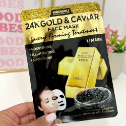 MASCARILLA FACIAL  ORO DE 24 QUILATES Y CAVIAR. 1pieza