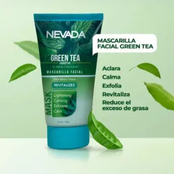 Mascarilla facial. Te verde y eucalipto. Piel grasa / Mixta. Marca Nevada. 150 gramos