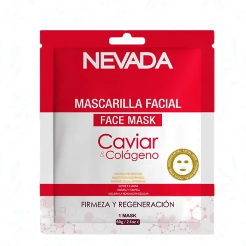 Mascarilla velo Facial.  Caviar y Colágeno marca Nevada 