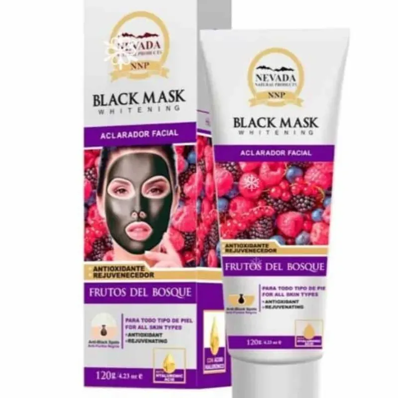 Nevada Mascarilla Black Mask De Frutos Del Bosque Aclarador Facial 120g