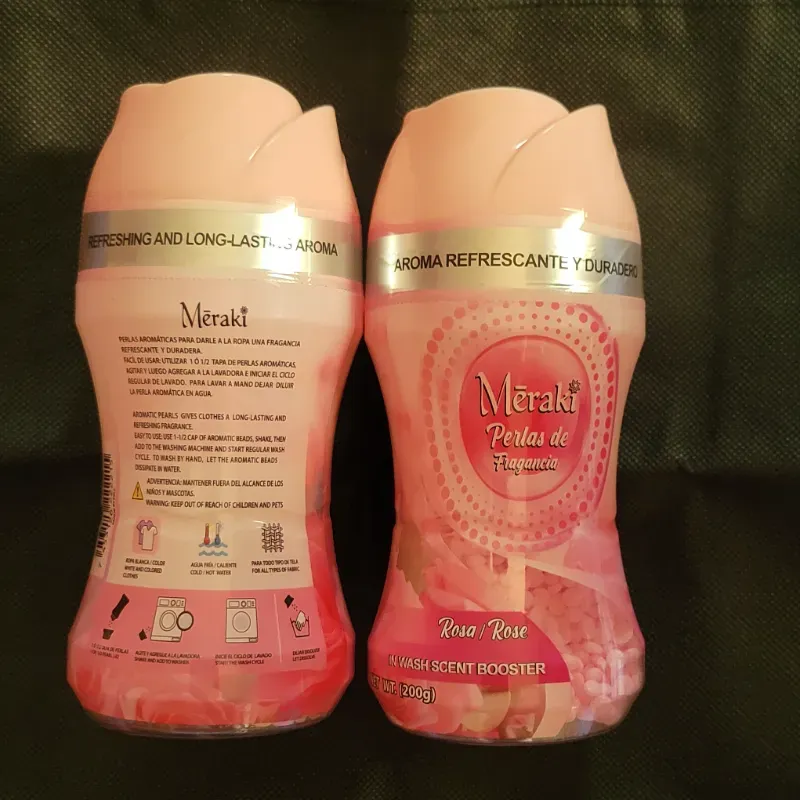 Perlas aromaticas para ropa de fragancia con aroma a Rosas. Meraki. 200 gramos