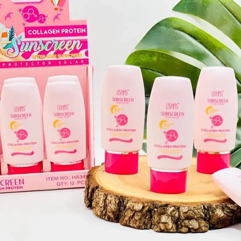 Protector solar Facial rico en colágeno. Marca: UshasContenido: 60G.  