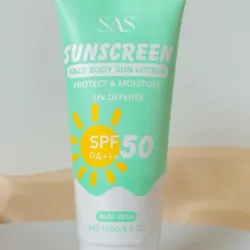 Sas Protector Solar Spf 50+ Con Extracto De Aloe Vera. 100 gramos 