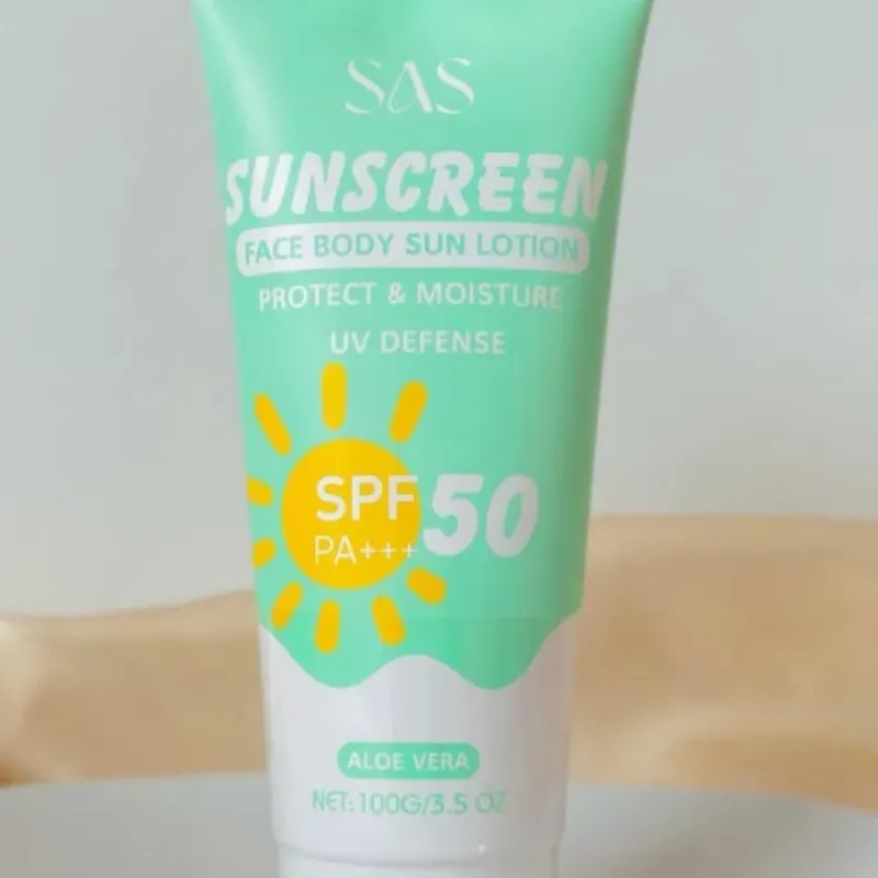 Sas Protector Solar Spf 50+ Con Extracto De Aloe Vera. 100 gramos 
