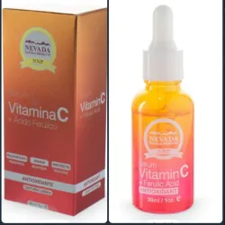 Serum facial con Vitamina C + Acido Ferulico Antioxidante. Marca: Nevada. 