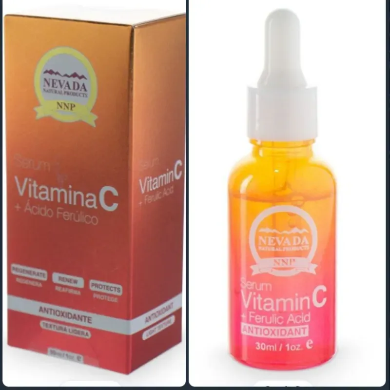 Serum facial con Vitamina C + Acido Ferulico Antioxidante. Marca: Nevada.