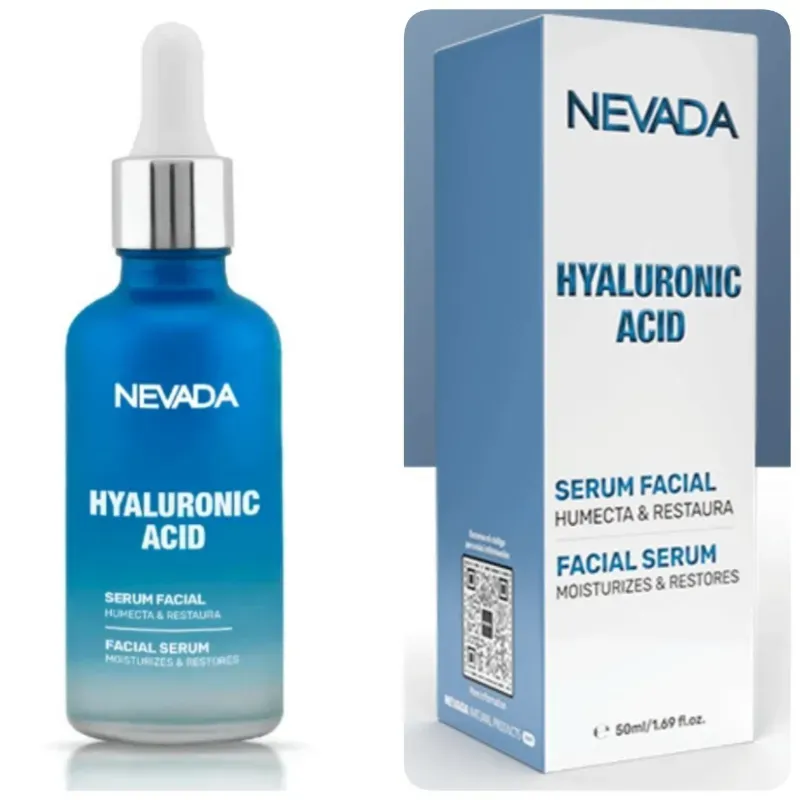 Sérum facial de ácido hialurónico  Marca Nevada. Contiene 50ml