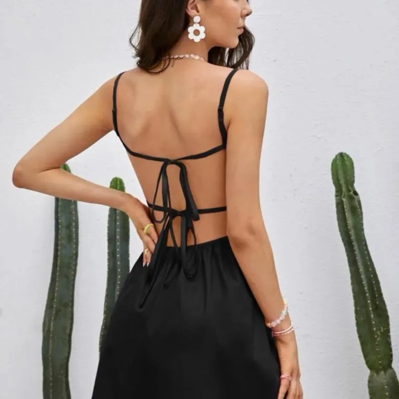 Vestido de espalda escotada 