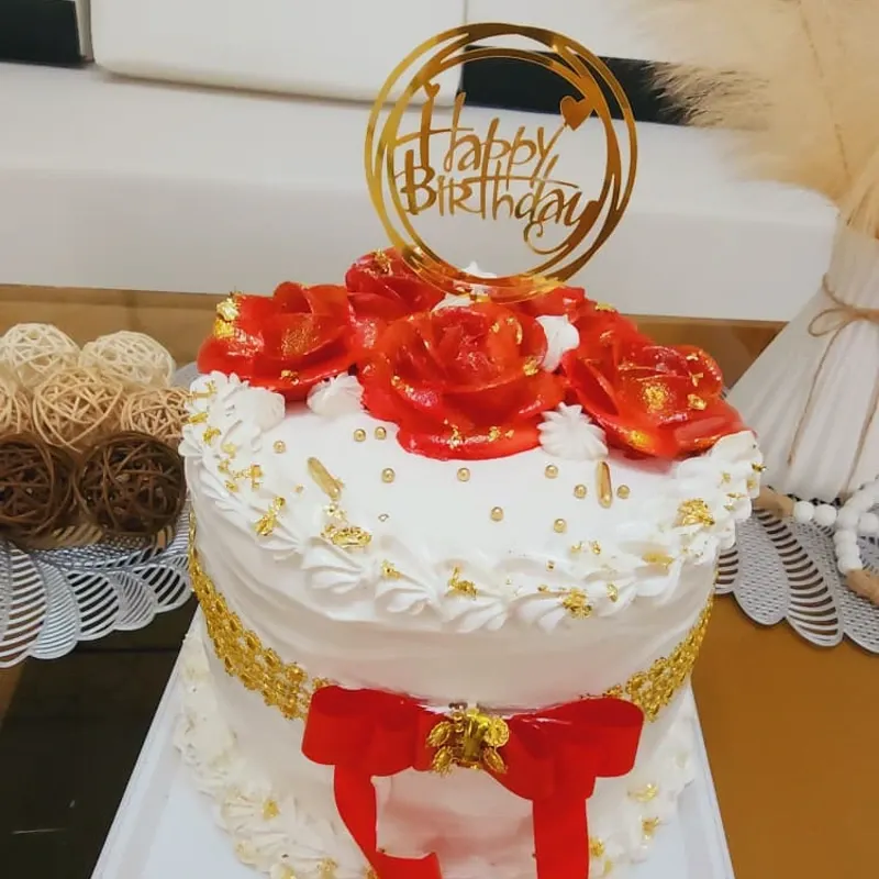 Cake 3 Masas 2 Rellenos Lazo Decorativo