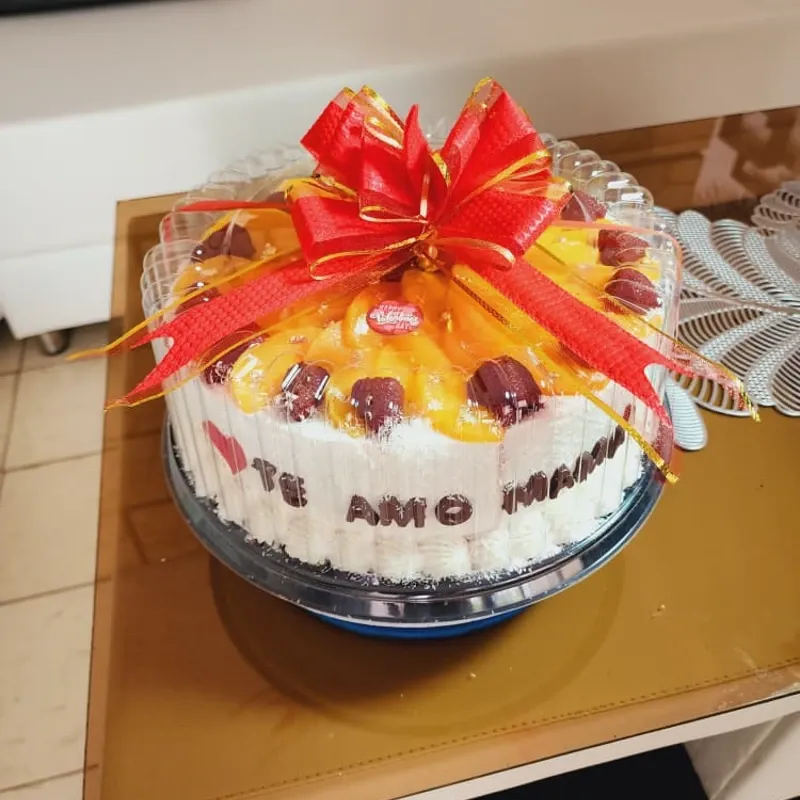 Cake de Melocotón y Fresas