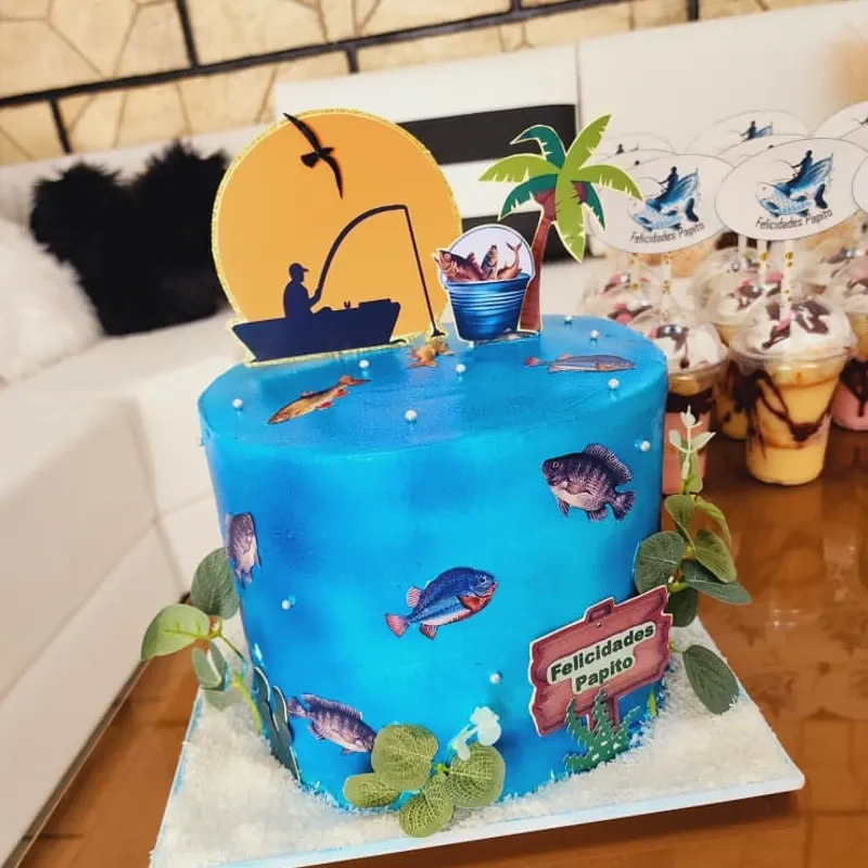Cake de Pescador 3 Masas 2 Rellenos