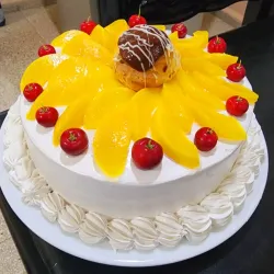 Cake Decoración con Melocotón