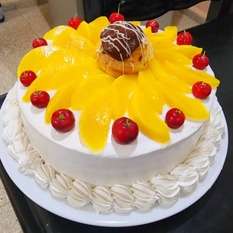 Cake Decoración con Melocotón