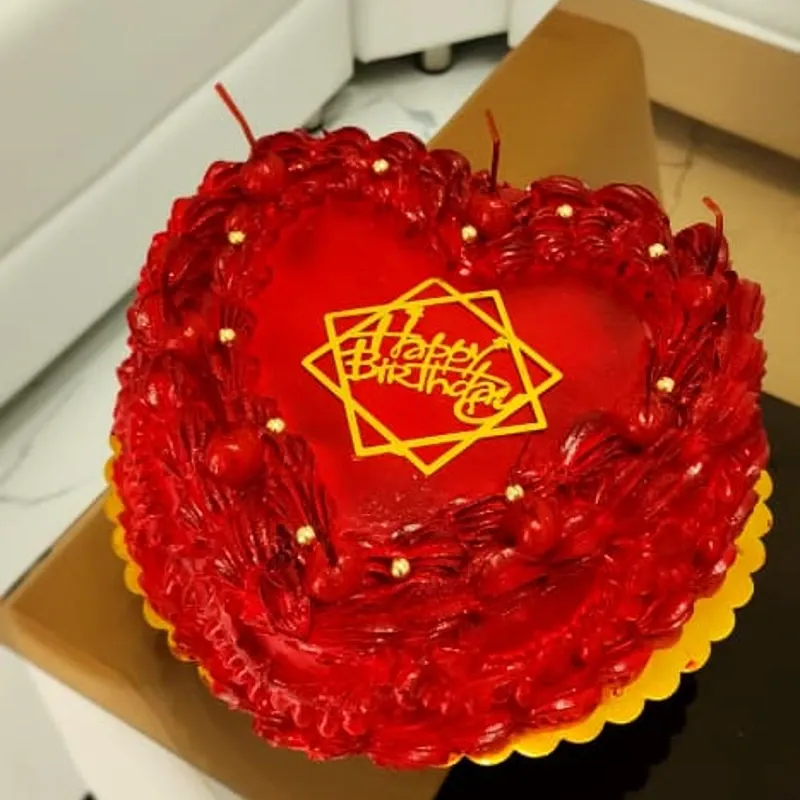 Cake en Forma de Corazón Dos Masas