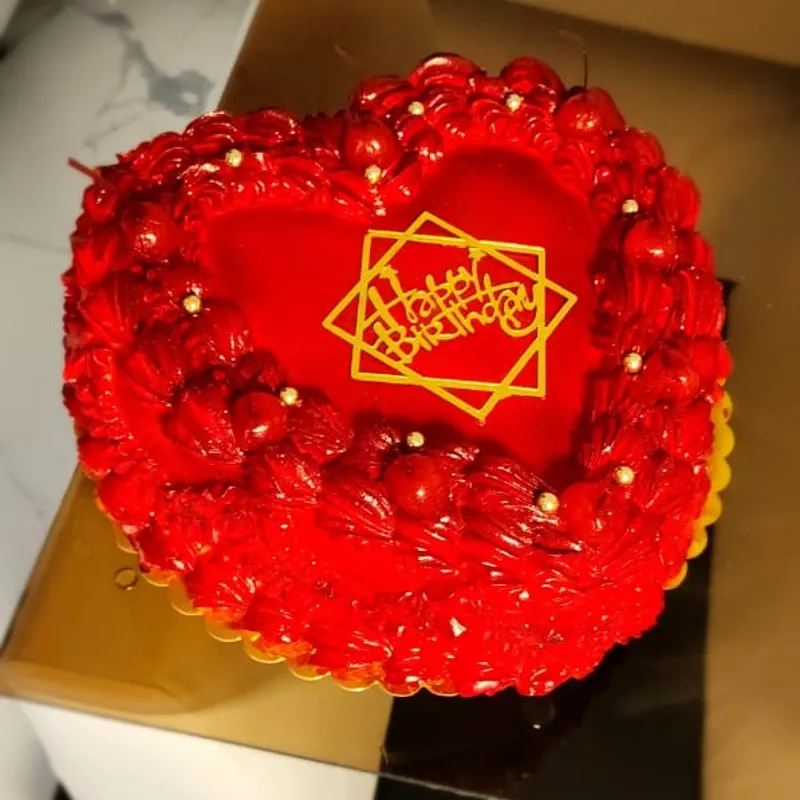 Cake en Forma de Corazón Dos Masas