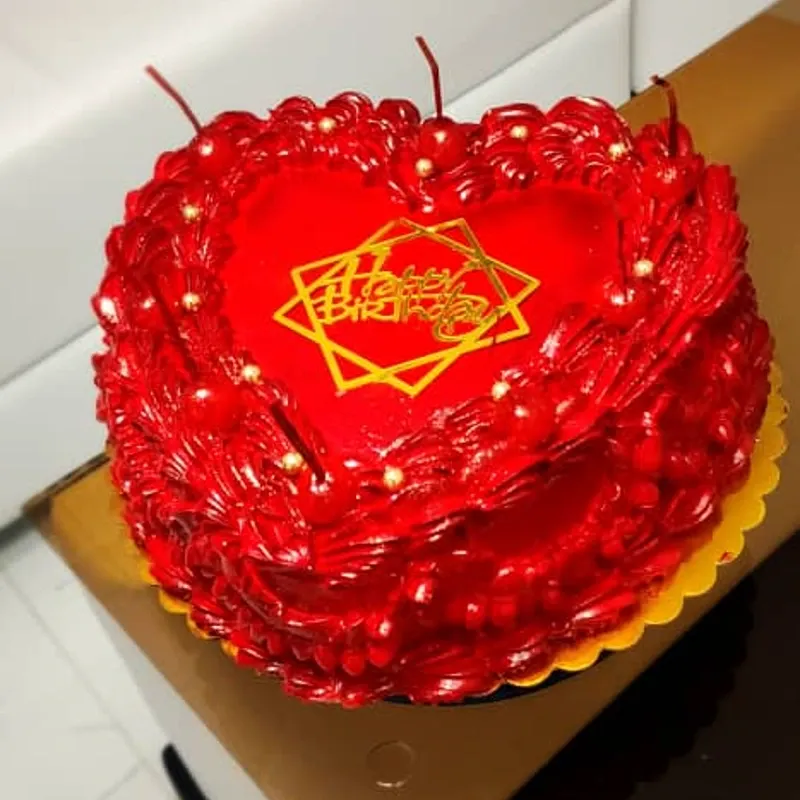 Cake en Forma de Corazón Dos Masas