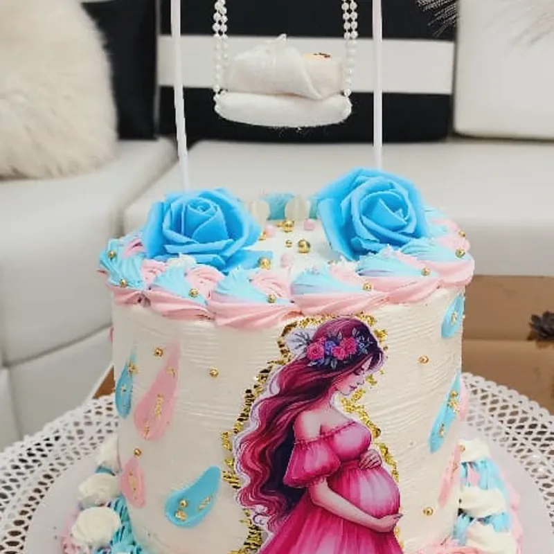Cake Revelación de Género 4 Masas 3 Rellenos