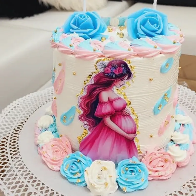 Cake Revelación de Género 4 Masas 3 Rellenos