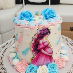 Cake Revelación de Género 4 Masas 3 Rellenos