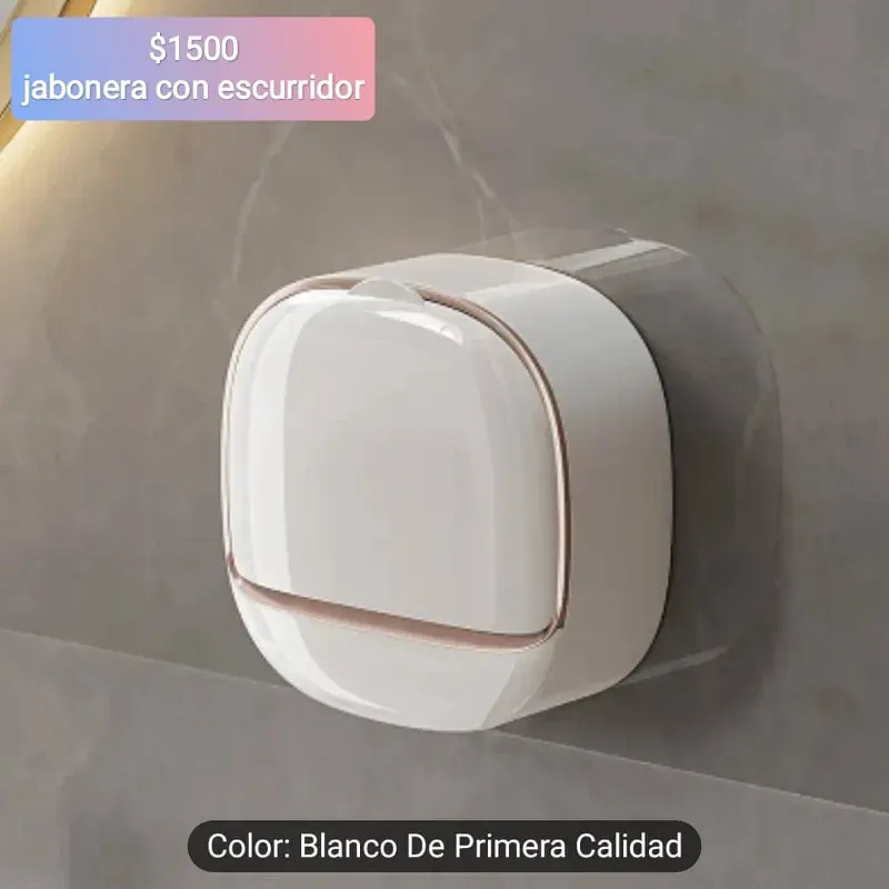 Jabonera Blanca y Dorada