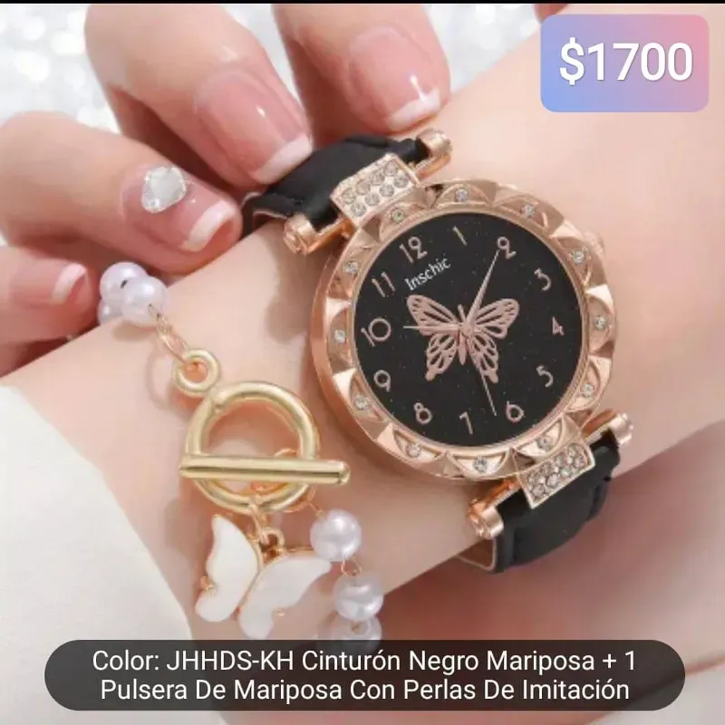 Reloj de mariposa con y pulso