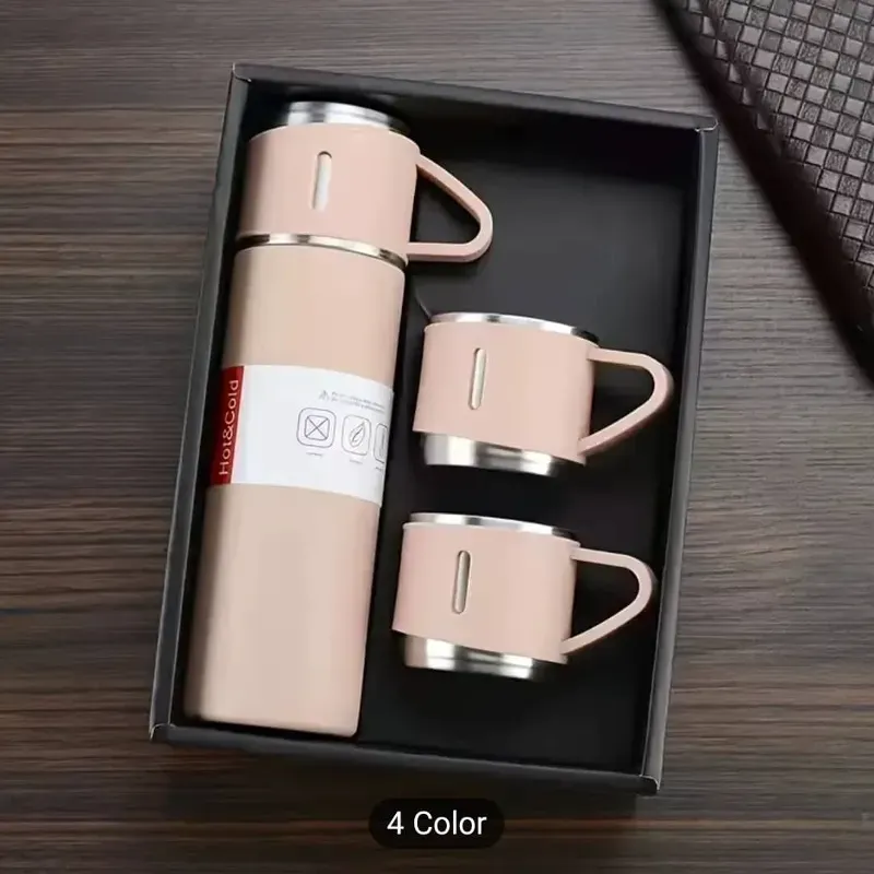 Termo con tazas rosadas